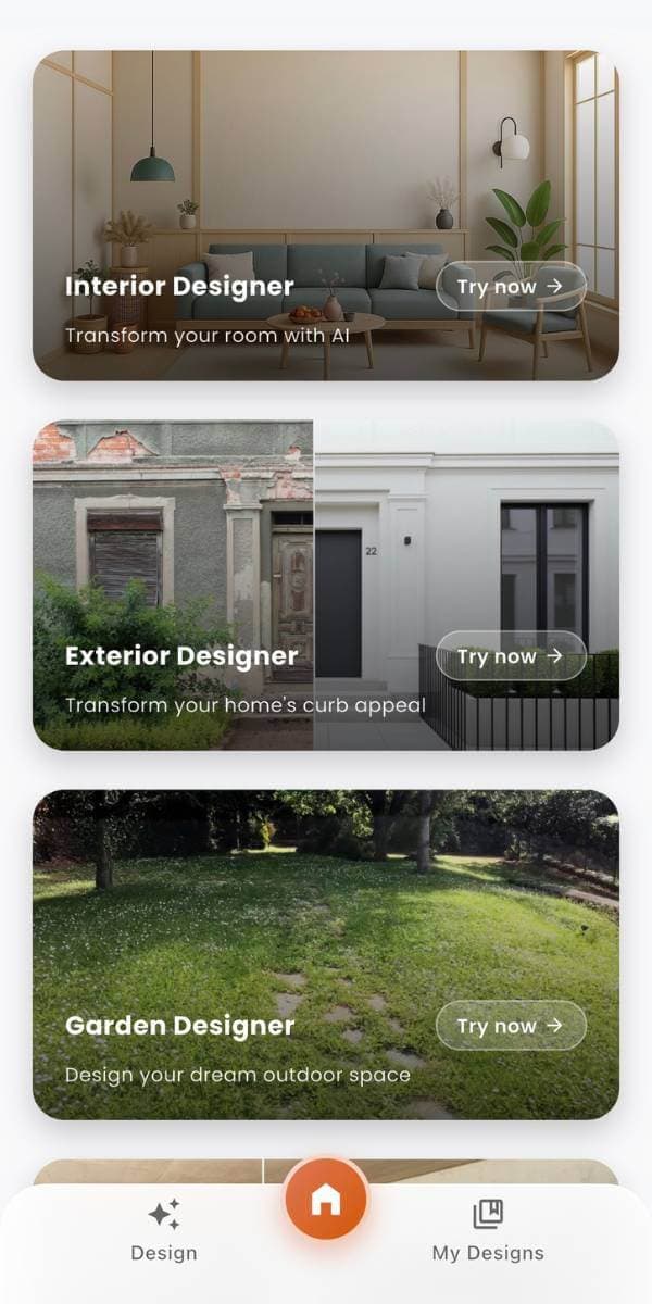 DecorAI app preview on iPhone